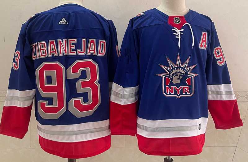 New York Rangers #93 Mika Zibanejad Light Blue 2021 Retro Stitched NHL Jersey->hartford whalers->NHL Jersey